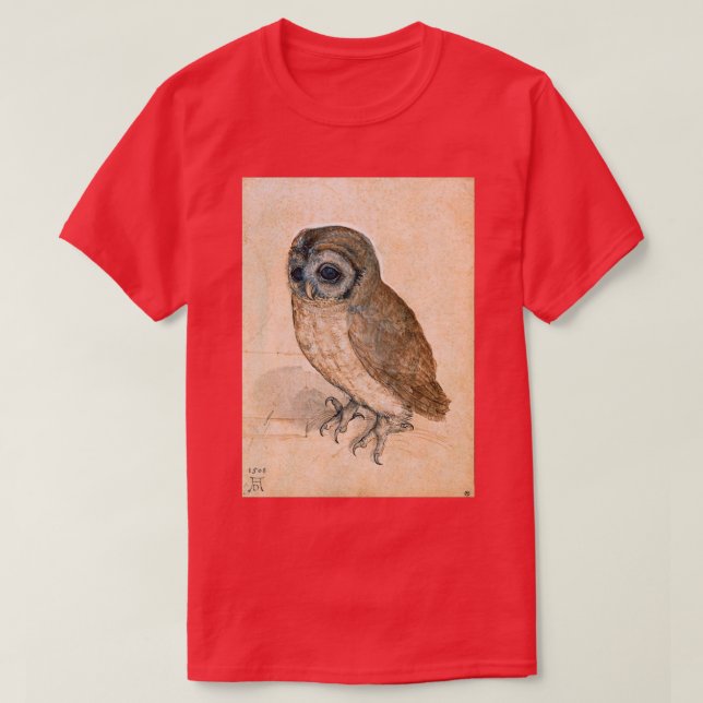 THE OWL Antique Animal Drawings T-Shirt (Design Front)
