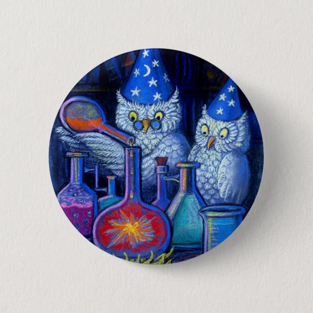 The Owl Chemists Pinback Button (Front)