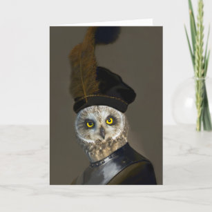 The Owl General - Composite Painting Thank You Card