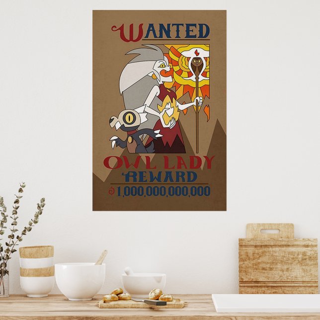 The Owl House Wanted Owl Lady Poster | Zazzle