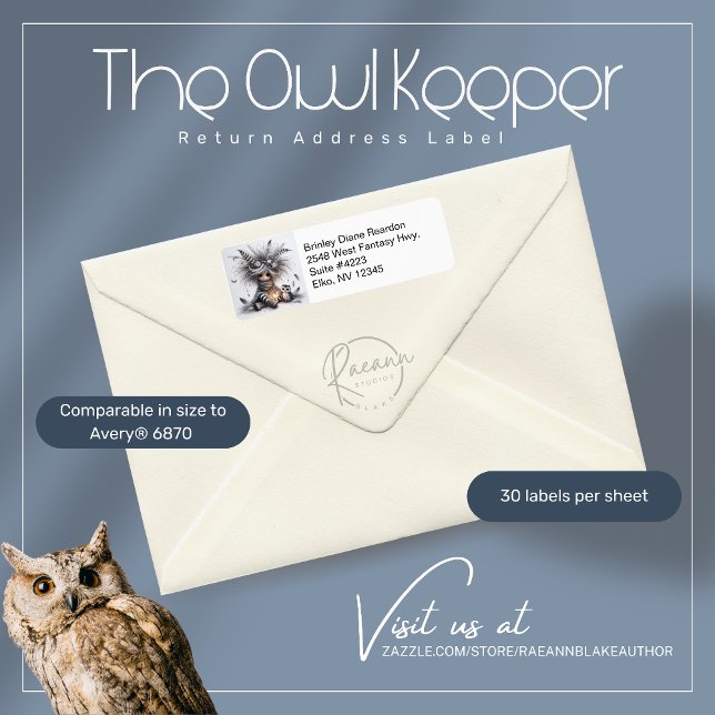 The Owl Keeper Return Address Label (Creator Uploaded)