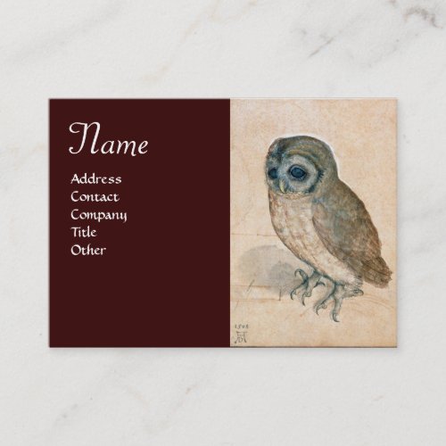 THE OWL Monogrambrown Business Card