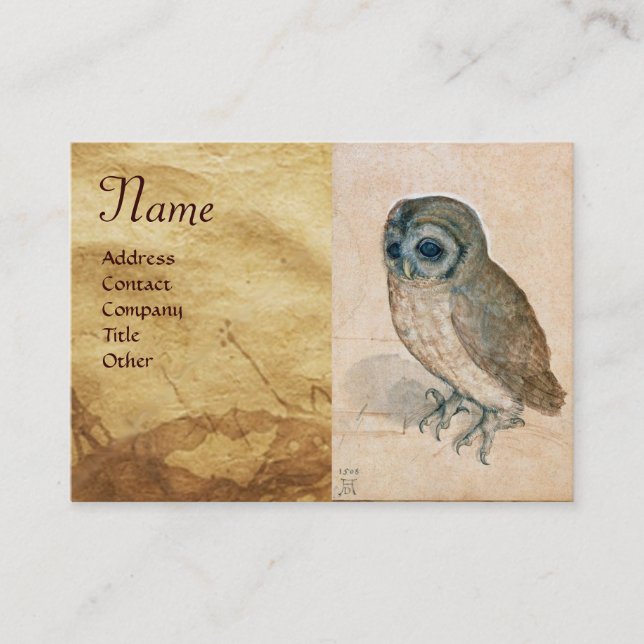 THE OWL Monogram Business Card (Front)