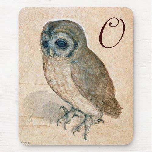 THE OWL MONOGRAM MOUSE PAD