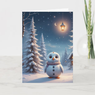 The Owl of Winter Joy Holiday Card