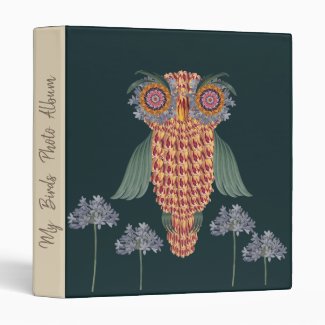 The Owl of wisdom and flowers Binder