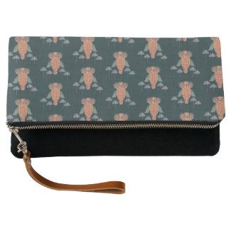 The Owl of wisdom and flowers Clutch