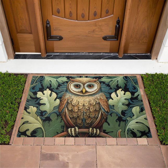 The owl on an oak tree doormat (Outdoor)