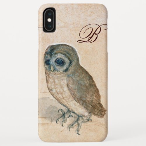 THE OWL  PIink Sepia Monogram iPhone XS Max Case