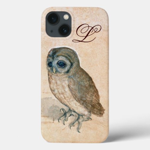 THE OWL  PIink Sepia Monogram iPhone 13 Case