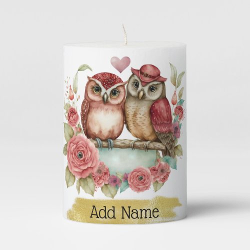 The Owl Pillar Candle