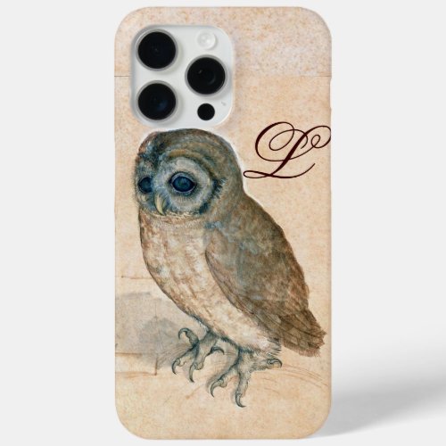 THE OWL  Pink Sepia Monogram iPhone 15 Pro Max Case