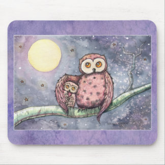 The Owls and the Moon Mousepad