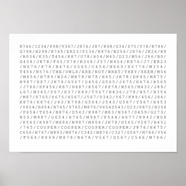 The Owls Are Not What They Seem Poster (Front)