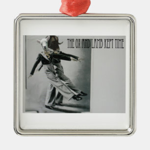 The Ox and Lamb Kept Time Metal Ornament