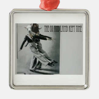 The Ox and Lamb Kept Time Metal Ornament