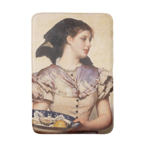 The Oyster Girl by Karl Gussow Bath Mat