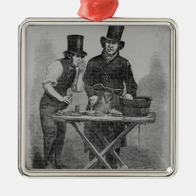 The Oyster Stall Metal Ornament (Front)