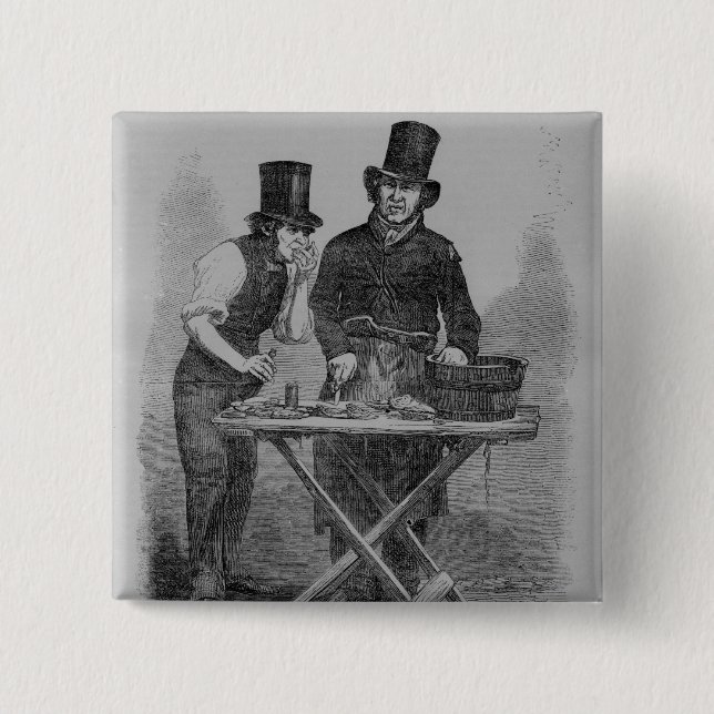 The Oyster Stall Pinback Button (Front)