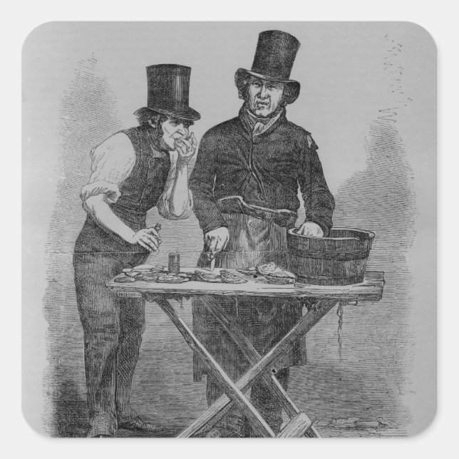 The Oyster Stall Square Sticker (Front)