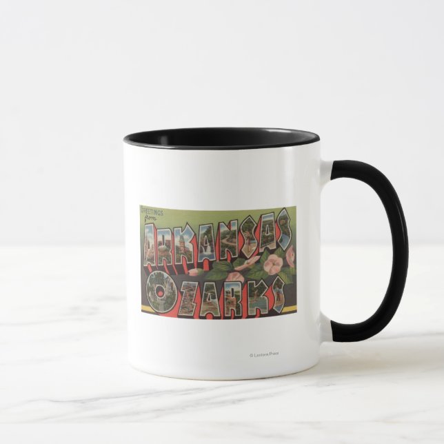 The Ozarks, Arkansas - Large Letter Scenes Mug (Right)