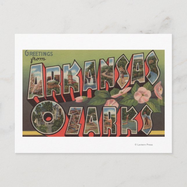 The Ozarks, Arkansas - Large Letter Scenes Postcard (Front)