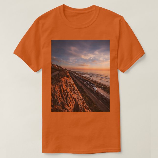 The Pacific Surfliner Train poster T-Shirt (Design Front)