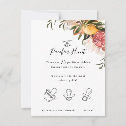 The Pacifier Hunt  Baby Shower Game