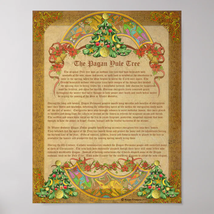 The Pagan Yule Tree Poster Zazzle Com