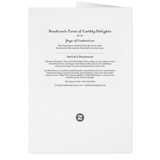 The Page of Combustion (Back)