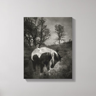 The Paint in Sepia Canvas Print