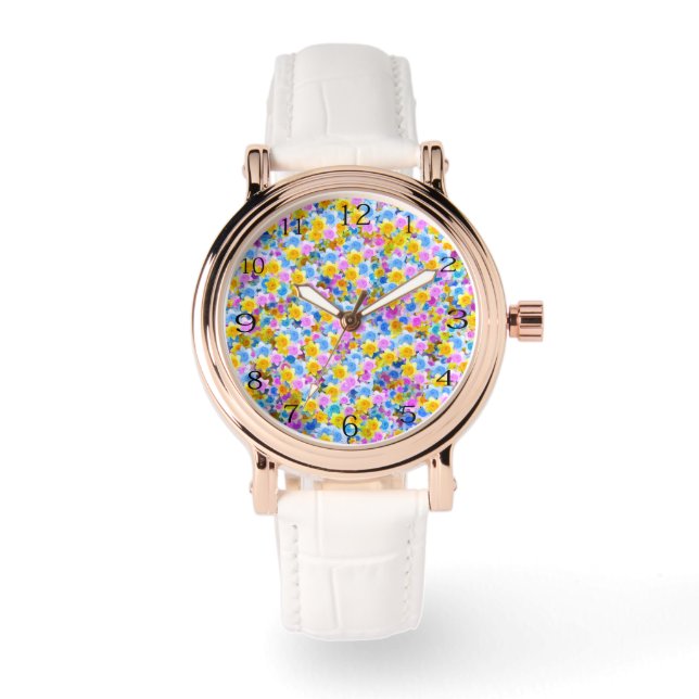The Painted Garden: Multi-Colored Daffodils Watch (Front)