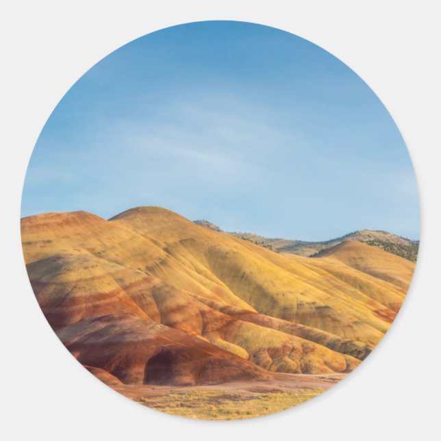 The Painted Hills In The John Day Fossil Beds Classic Round Sticker (Front)