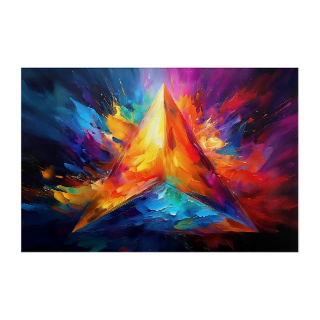 The Painted Pyramid Acrylic Print (Front)