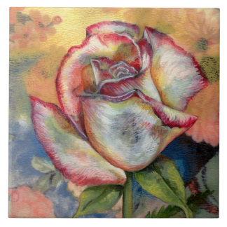 "THE PAINTED ROSE" by CR SINCLAIR Ceramic Tile
