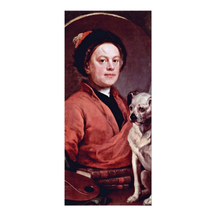 The Painter And His Pug Self Portrait By Hogarth, Rack Card Template