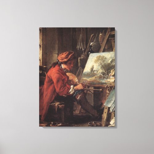 The Painter in His Studio by Franois Boucher Canvas Print