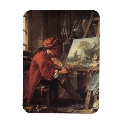 The Painter in His Studio by Franois Boucher Magnet