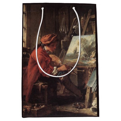 The Painter in His Studio by Franois Boucher Medium Gift Bag