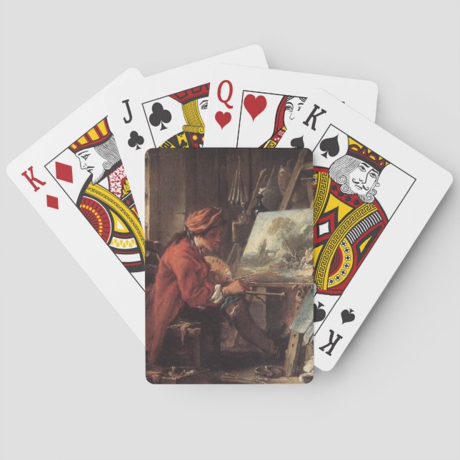 The Painter in His Studio (by François Boucher) Poker Cards (Back)