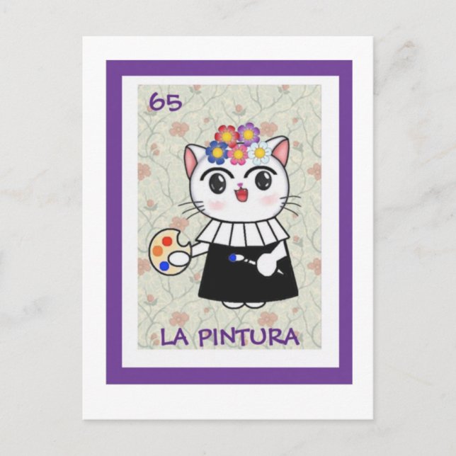 The Painter, La Pintura,  Postcard (Front)