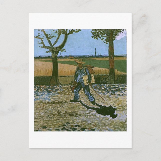The Painter on His Way to Work, Van Gogh Fine Art Postcard (Front)