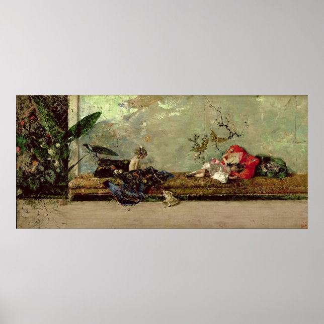 The Painter's Children in the Japanese Salon Poster (Front)