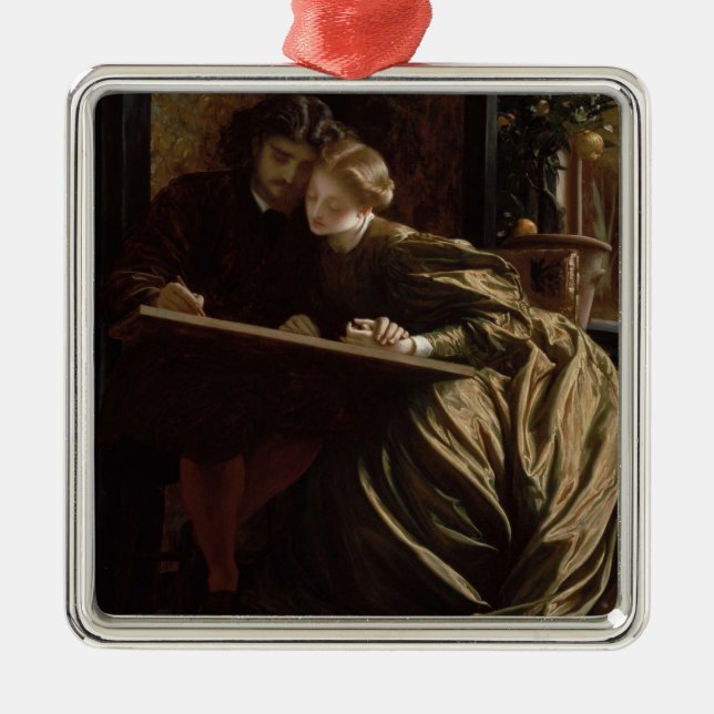 The Painter's Honeymoon (by Frederic Leighton) Metal Ornament (Front)