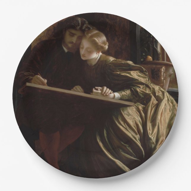 The Painter's Honeymoon (by Frederic Leighton) Paper Plates (Front)