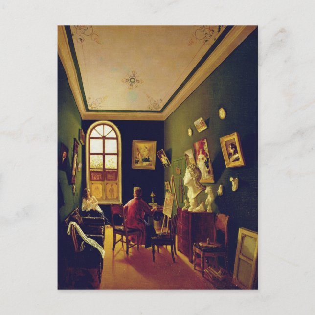 The Painter's Studio, 1843 Postcard (Front)