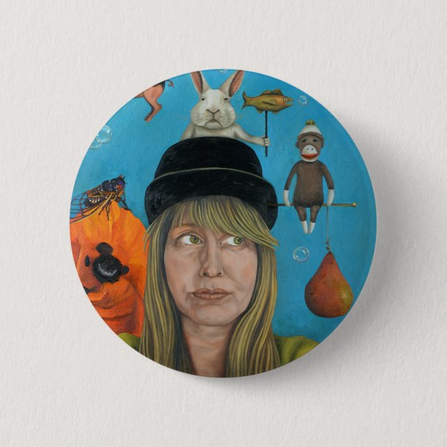 The Painting Maniac Button (Front)