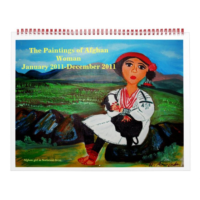 The Paintings of Afghan Woman  Calender Calendar