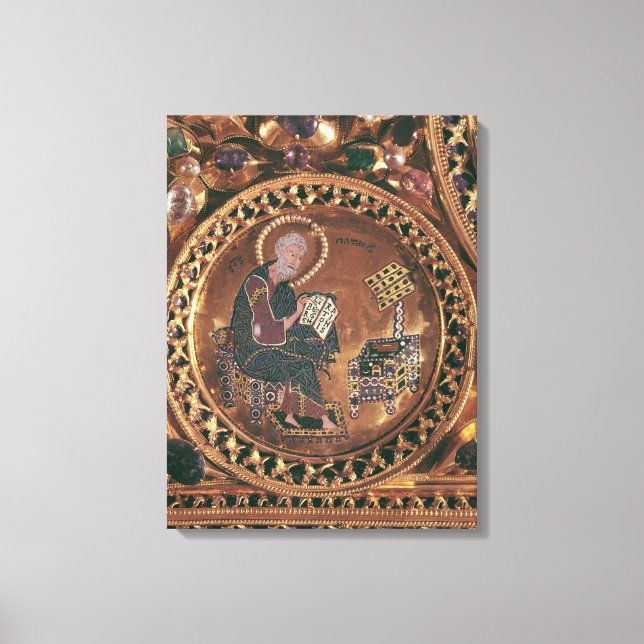 The Pala d'Oro, detail of St. Matthew Canvas Print (Front)
