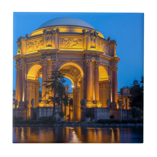 The Palace Of Fine Arts At Dawn Tile